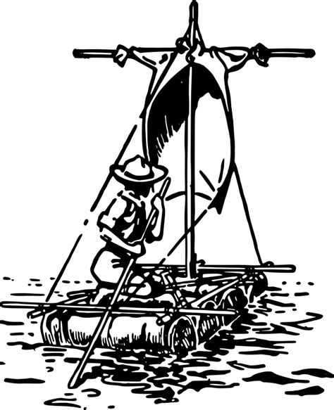 Clipart B P Scout Pioneering Raft