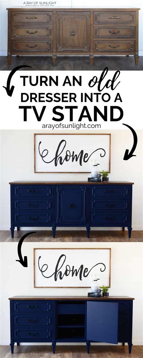 Turning A Dresser Into A Tv Stand Dresser Tv Stand Furniture
