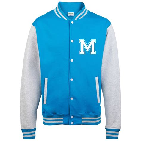 Personalised Adult Varsity Jacket With Initial And Name Edward