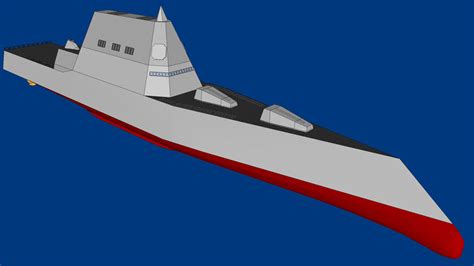 Modern united states 1:2400 scalesave 0. USN DDG-1000 Zumwalt-class Destroyer WIP | 3D Warehouse