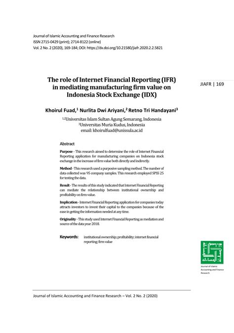 In this position you will: (PDF) The role of Internet Financial Reporting (IFR) in ...