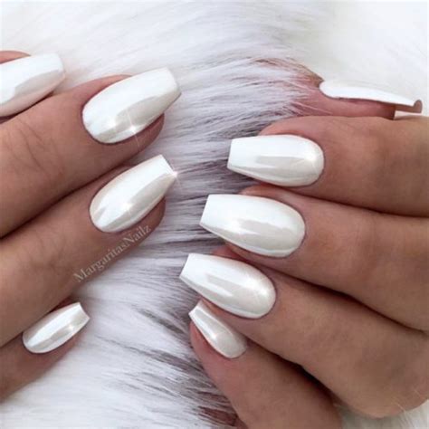 The Most Stylish Ideas For White Coffin Nails Design Looking for some new nail designs for your coffin nails?