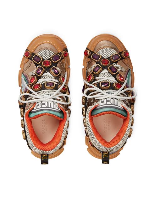 Gucci Flashtrek Sneakers With Removable Crystals Farfetch