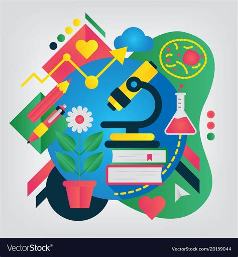 Back To School Concept Biology Royalty Free Vector Image