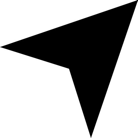 Arrow Triangular Black Shape Symbol Pointing Upper Right Svg Png Icon