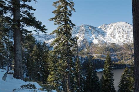 View Of Emerald Bay In Winter Seasonlake Tahoe Stock Photo Image Of