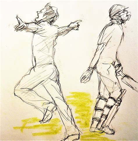 Noriko Thomas Illustrations Cricket Sketches