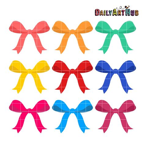 Colorful Ribbons Clip Art Set Daily Art Hub Graphics Alphabets And Svg