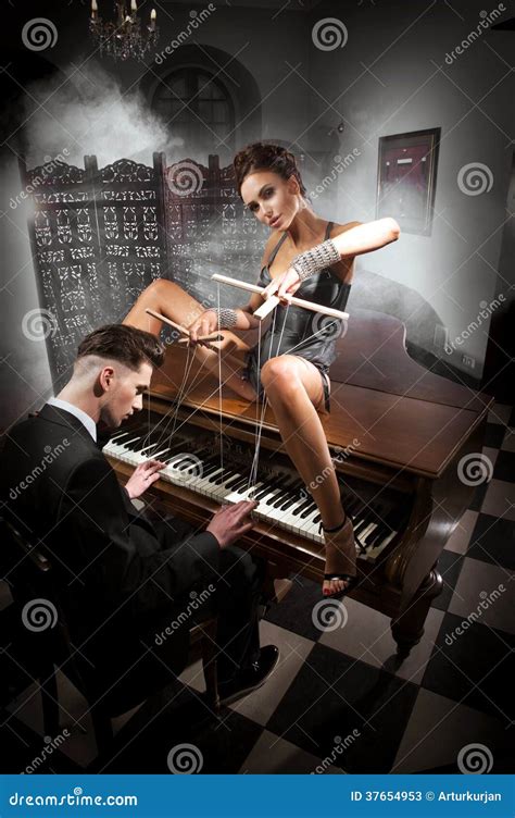 Woman Lying In The Piano Stock Image Image Of Home Love