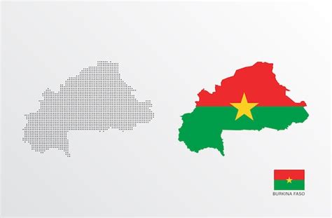 Premium Vector Vector Illustration Of Burkina Faso Map With Flag