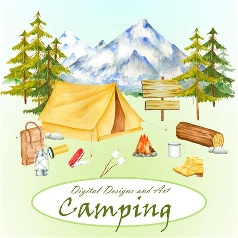 Camping clipart, vector backpacking clip art, camp clipart, hiking, outdoors, campfire, summer camp, this is a set of 24 camping themed clip art images with transparent background. Camping clipart
