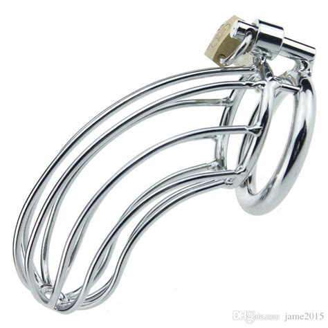 Stainless Steel Male Chastity Device Penis Ring Cock Cage Virginity Lock Cock Ring Sex Toys For