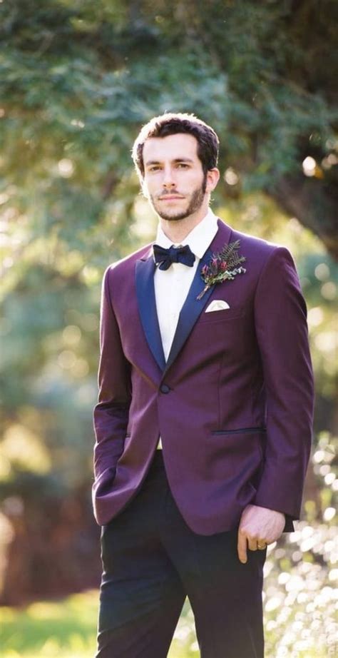 Purple Wedding Suits And Accessories Mens Wedding Style