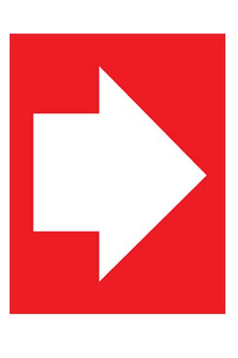 Directional Arrow Safety Sign Red Safety