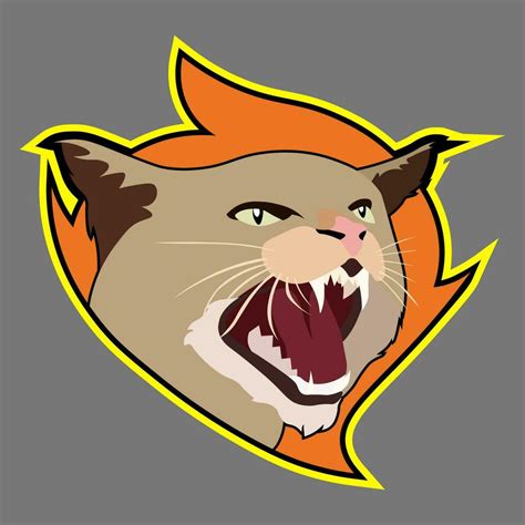 Angry Cat Gaming Logo Isolated On Grey Background 36288054 Vector Art