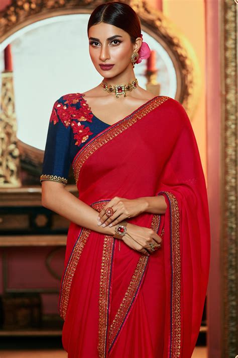 Topmanhwa is back with a new version! Buy Beautiful Red Zari Embroidered Silk Saree Online ...