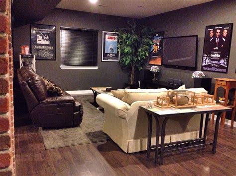 Our Home Theater Completes The Man Cave We Used Dark Charcoal