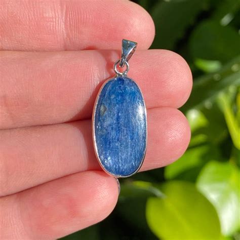 Natural Blue Kyanite Gemstone Pendant Focal Bead X X Mm Bk