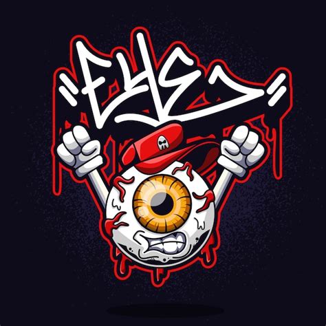 Premium Vector Eye Graffiti Character