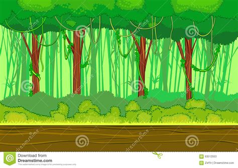 Cartoon Horizontal Landscape Stock Illustration - Illustration of ...