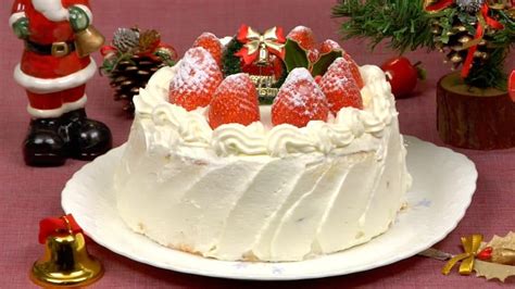 · in an electric mixer cream butter . Christmas Cake Recipe (Strawberry Sponge Cake) | Cooking ...