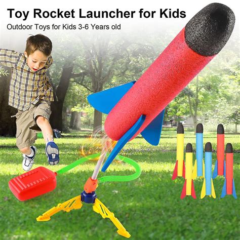 Rocket Launcher For Kids Shoots Up To 120 Feets With Sturdy Stomp Laun