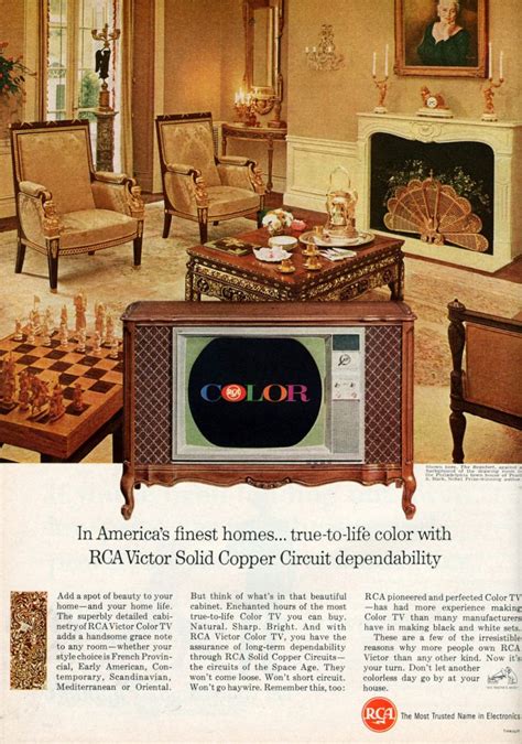 See What Big Screen Color Tvs Looked Like In The 60s Click Americana