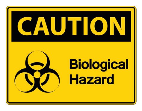 Caution Biological Hazard Symbol Sign On White Background 2295483