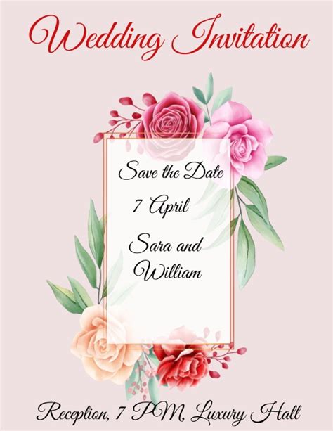 Copy Of Wedding Invitation Postermywall