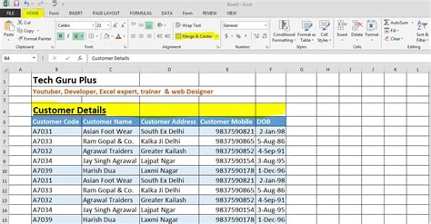 How To Merge Cells In Excel Merge And Center Merge Across Merge Cells