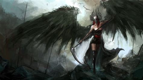 Wings Art Fantasy Braid Hat Fallen Angel Wallpapers Hd Desktop