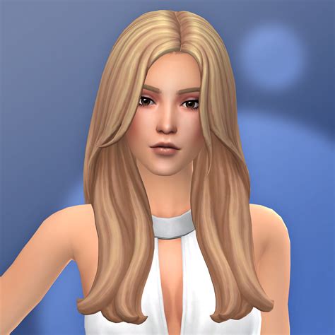 Long Hair With Bangs Long Wavy Hair Curtain Bangs The Sims4 Sims