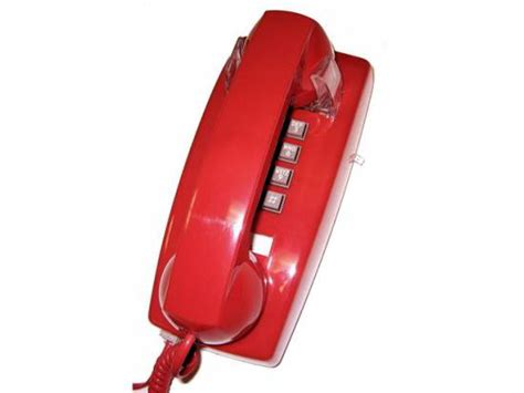 Cortelco 2554 Red Wall Phone
