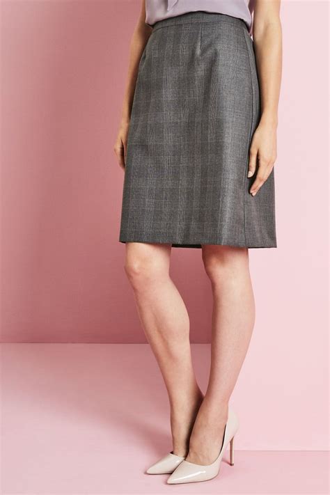 Womens Alderley A Line Skirt Grey Check