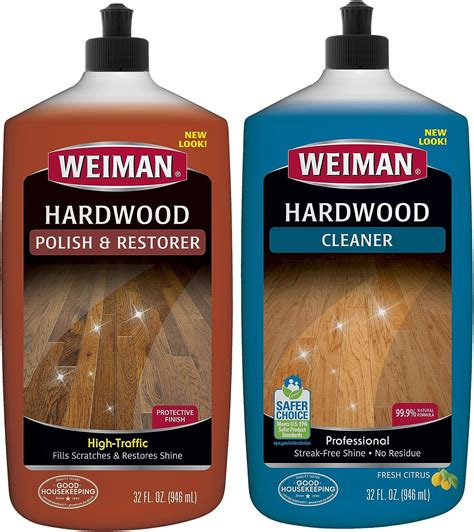 Weiman Hardwood Floor Cleaner And Polish Restorer Combo 2 Pack High