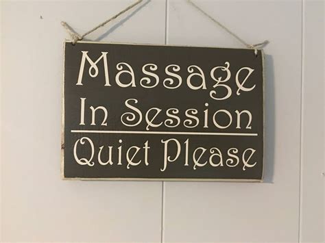 8x6 Massage In Session Quiet Please Custom Wood Sign In Etsy