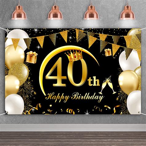 Buy Happy 40th Birthday Banner Nikumo 40th Birthday Party Decoration