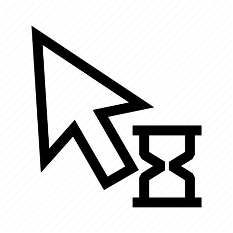 Computer Cursor Hourglass Loading Mouse Pointer And Hourglass Wait