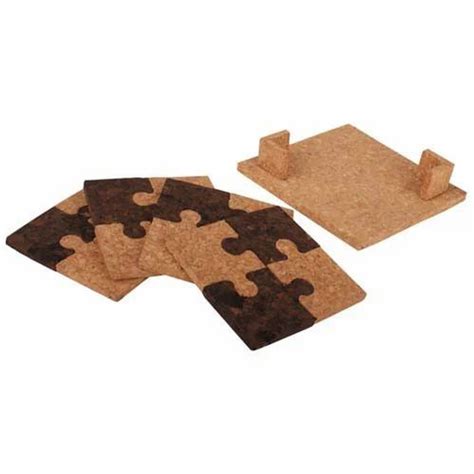 Brown Cork Puzzle Coaster Set Of 4 Coaster At Rs 380sets In Daman