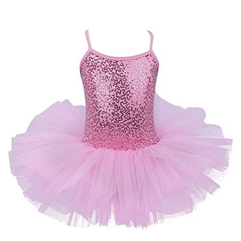 Zx Girls Ballet Dress Camisole Skirted Leotard Lace Rhinestone Deco