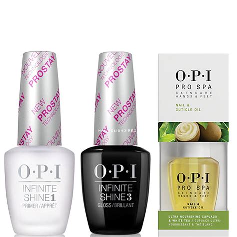 Opi Natural Top And Base Coat Pro Spa Cuticle Oil Set 2x 15ml And 148ml