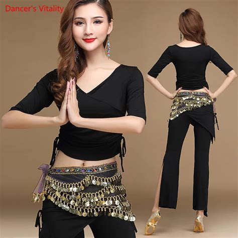 2018 New Belly Dance Clothing Women Bellydance Suit Toptrousers 2pcs Set For Ladygirls Belly