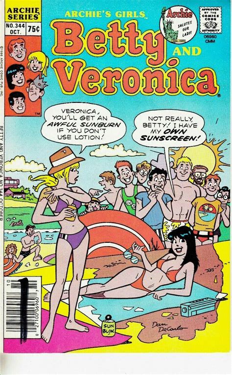 Archies Girls Betty And Veronica 344 1986 Swimsuitsbeach Doyle
