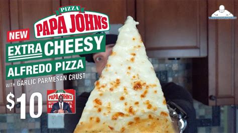 Papa® John S Extra Cheesy Alfredo Garlic Parmesan Crust Pizza Review Win Big Sports