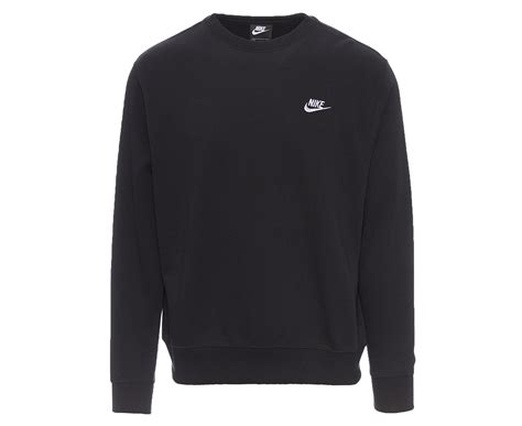 Nike Sportswear Mens Club Crew Fleece Sweatshirt Blackwhite Catch
