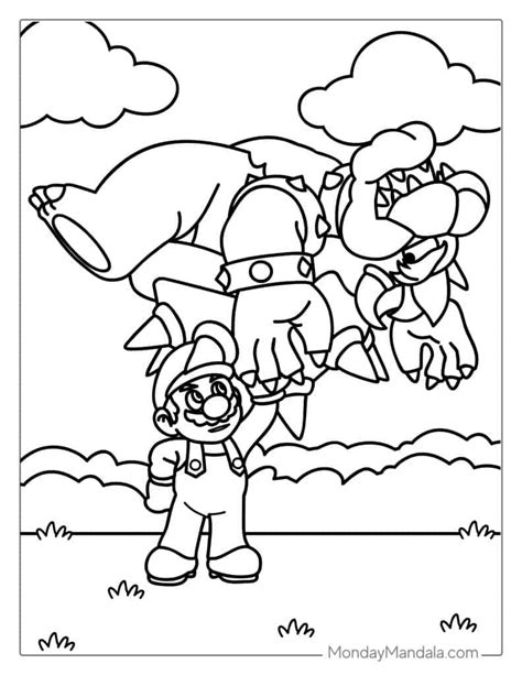 Mario Bros Coloring Pages Bowser