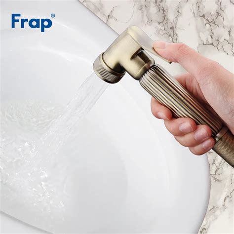 Frap Retro Style Solid Brass Toilet Handheld Bidet Spray Shower Sprayer Bronze Cover Portable