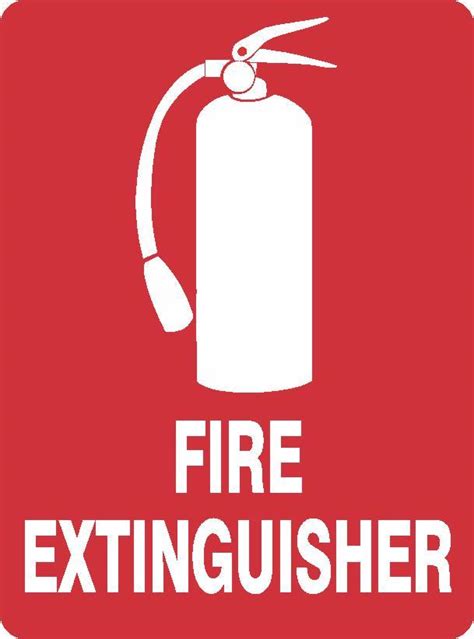 Fire Extinguisher With Picture Sign 05 Workplace Safety
