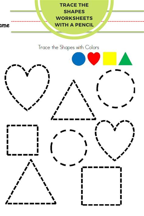 Trace The Shapes Worksheets An Art And Literacy Activity For Preschool