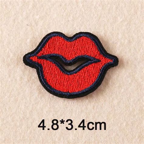 Lip Iron On Patch Clothes Patch For Clothing Girls Woman Embroidered
